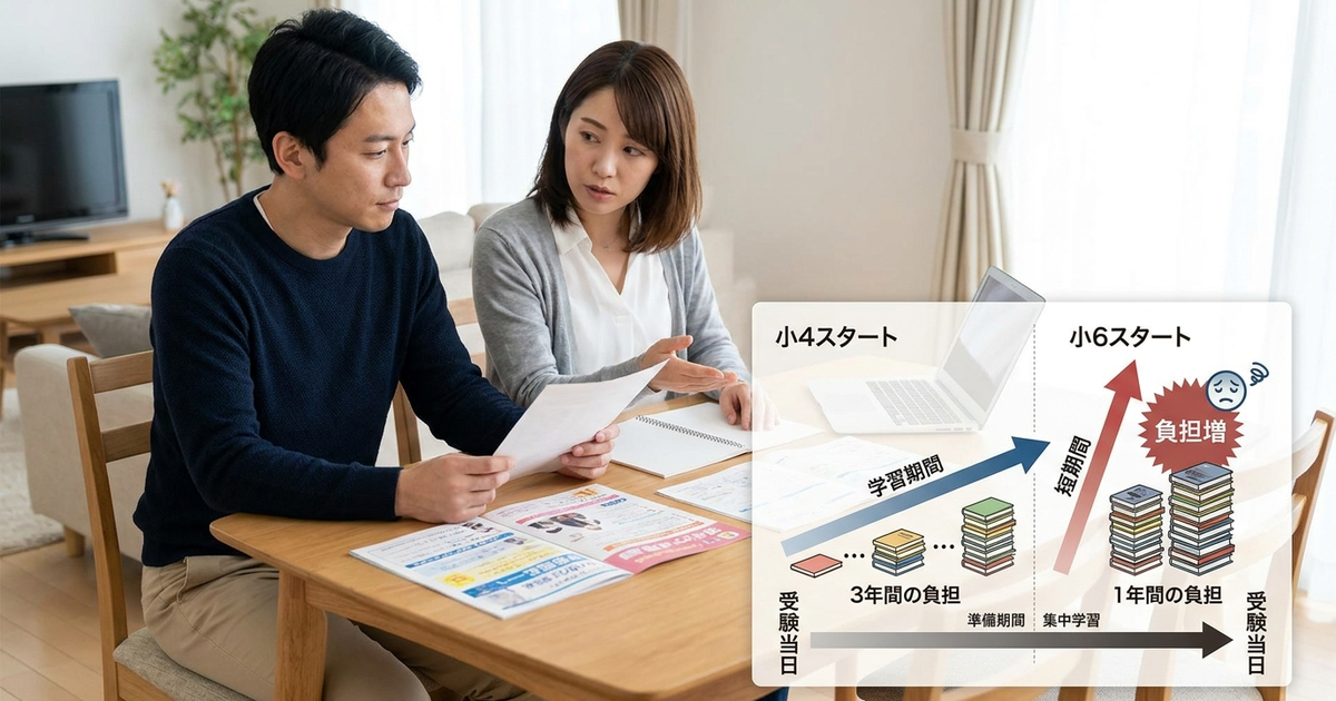 中学受験の塾を「いつから」にするかで、3年後の学習負担がこれだけ変わる