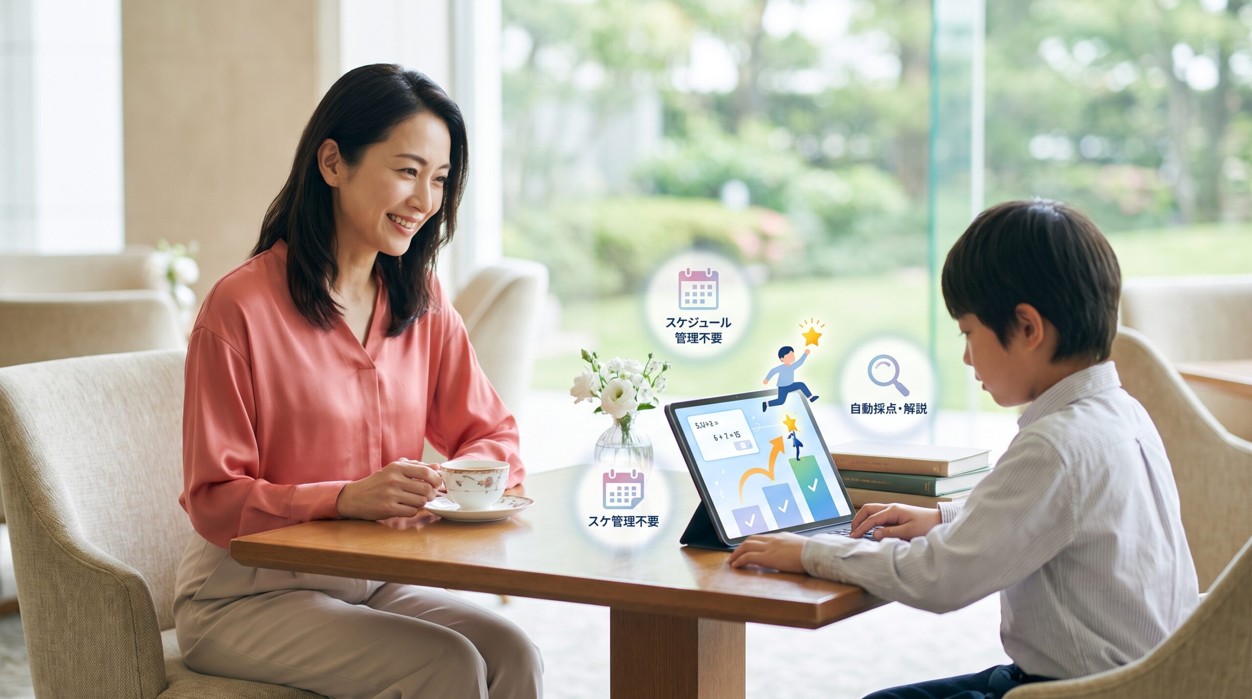 自動採点と学年を超えた先取り学習でストレスなく学力を伸ばす