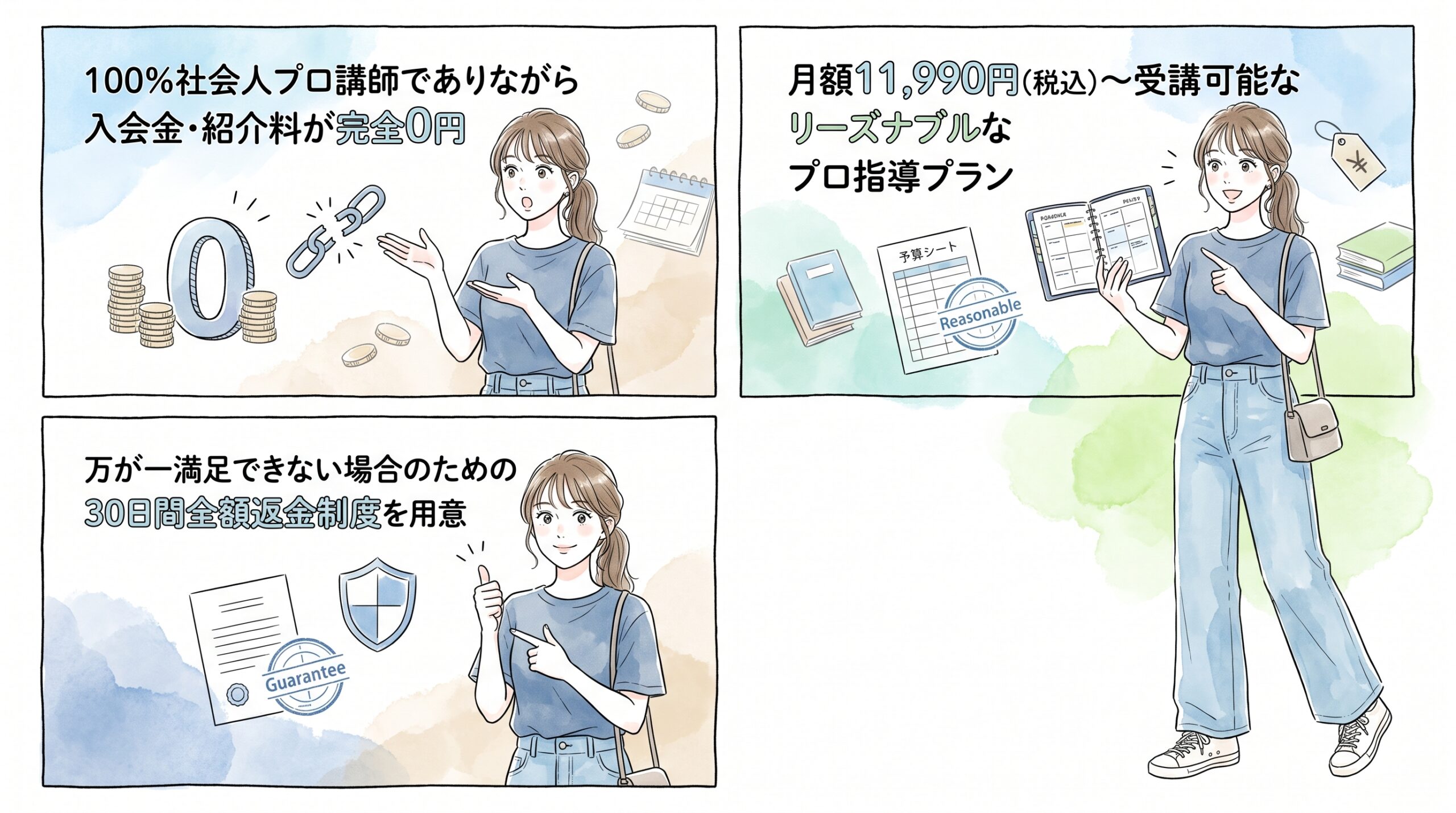 入会金0円で始めやすくオーダーメイド計画で苦手分野を攻略