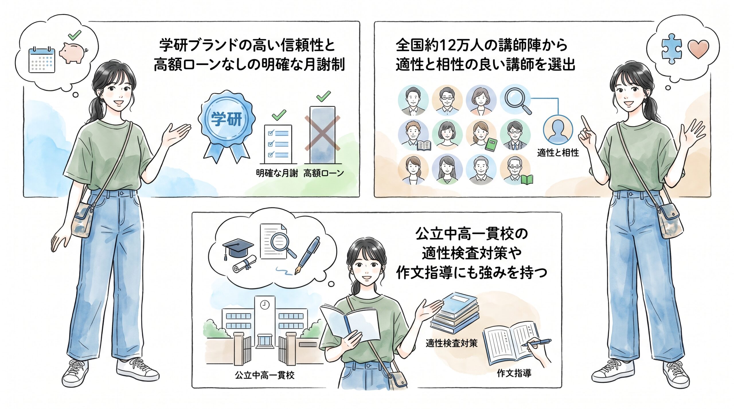 面談制度と公立中高一貫校の適性検査対策まで網羅する総合力