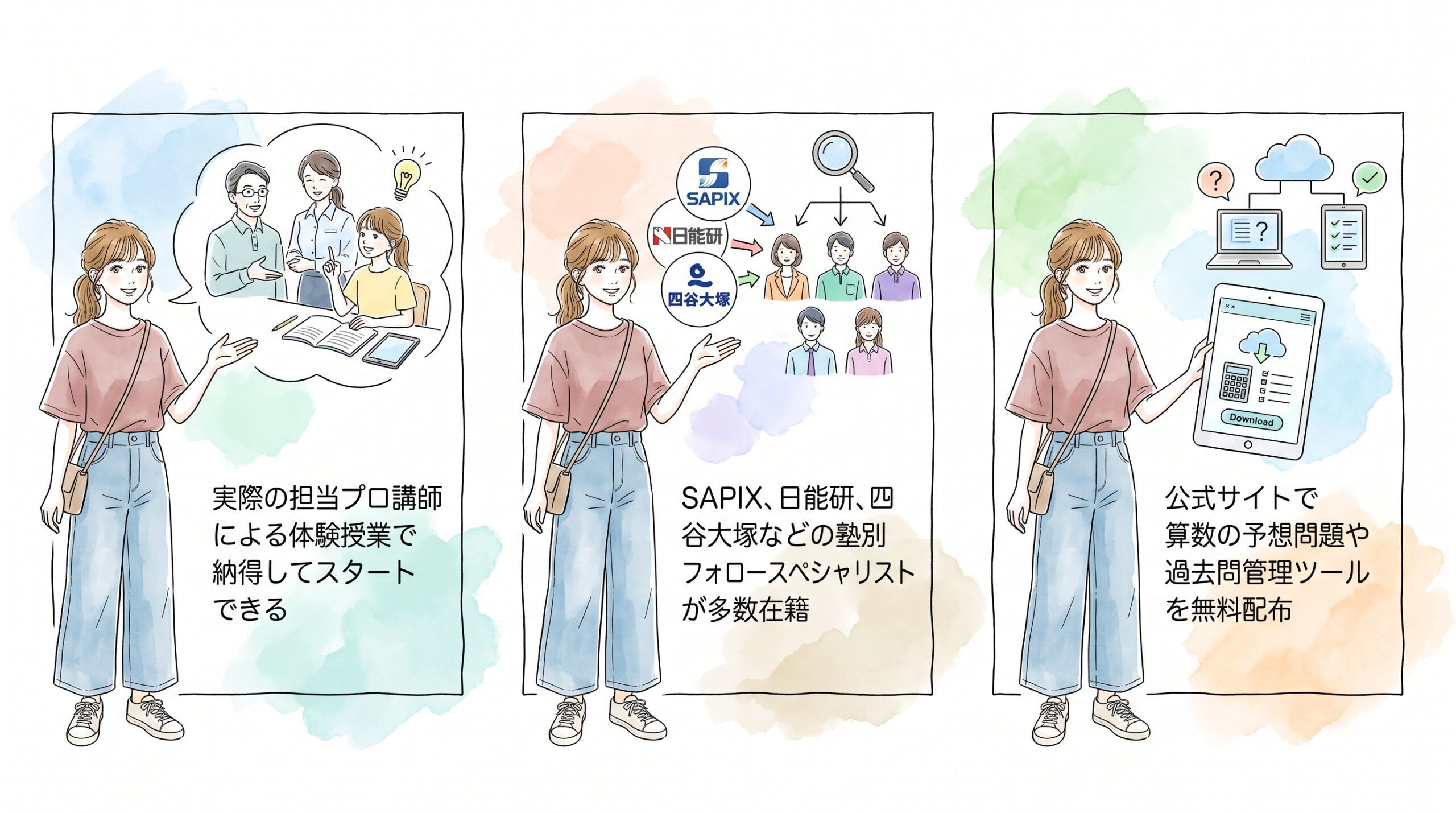 後払い制で無駄のない、必要な分だけ受けられるオンライン指導