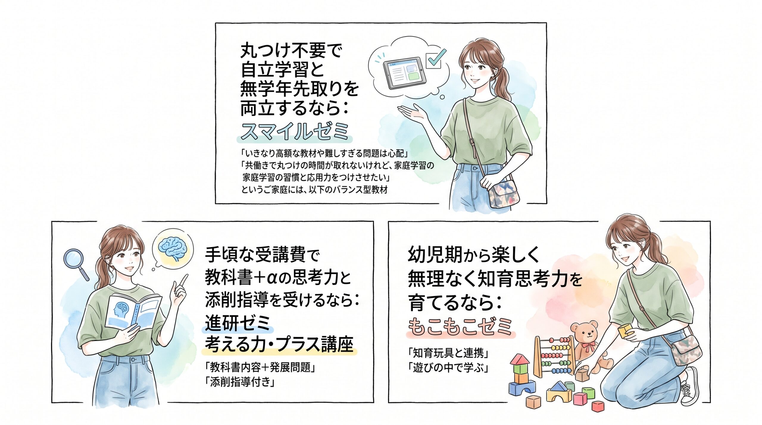 コストを抑えて学習習慣と発展力をバランスよく身につけたいご家庭