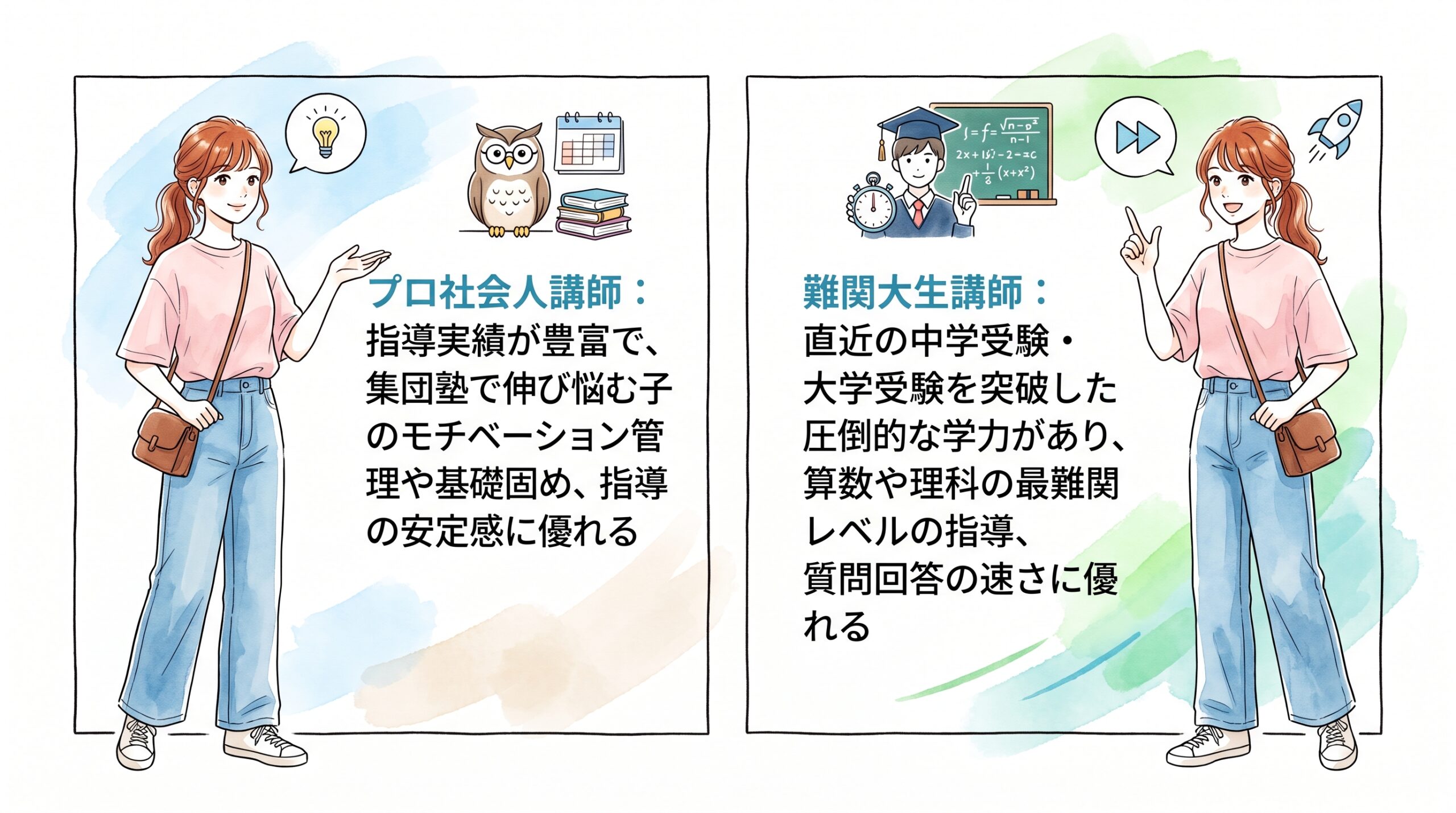 プロ家庭教師か難関大生講師か講師の質と相性で選ぶ