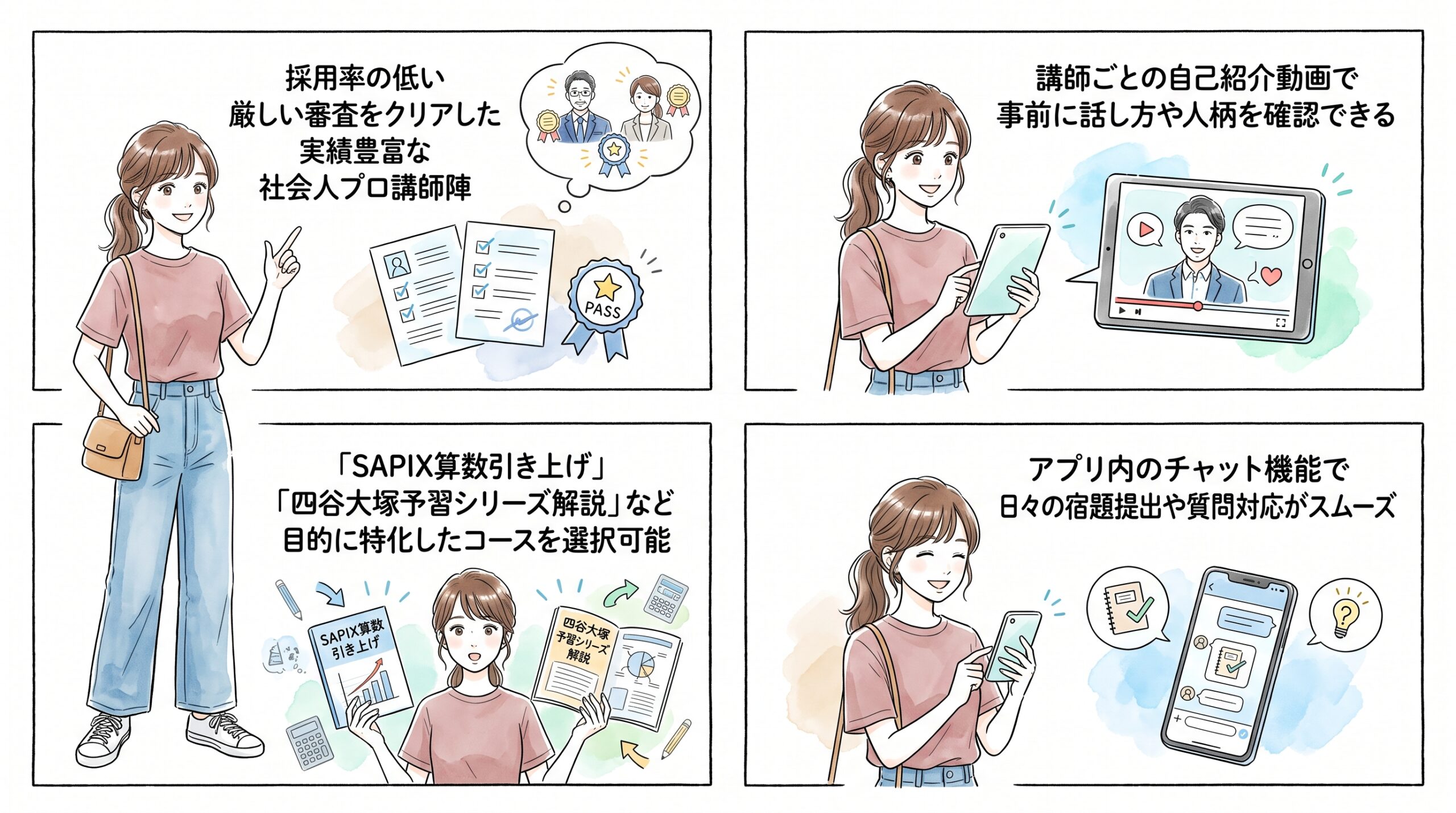 中学受験専任のプロ家庭教師から指名可能でミスマッチを防ぐ