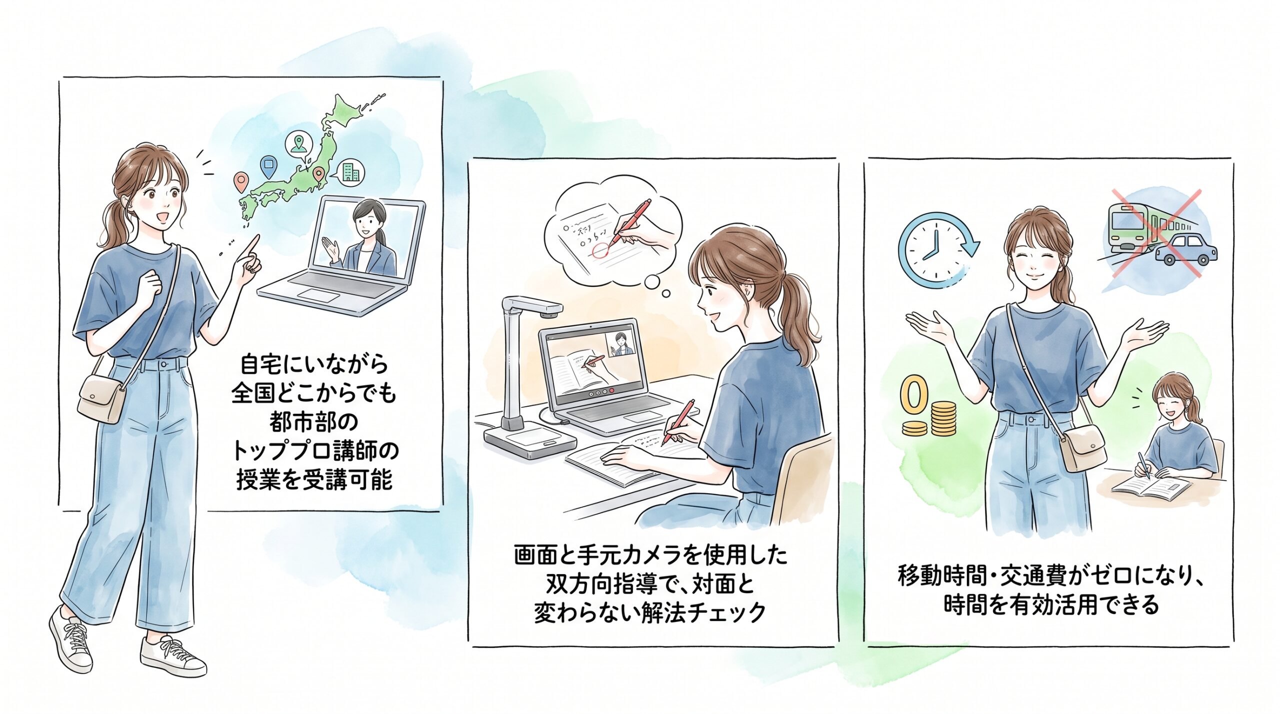 地方から都市部の中学校を目指す・オンライン指導を希望する場合