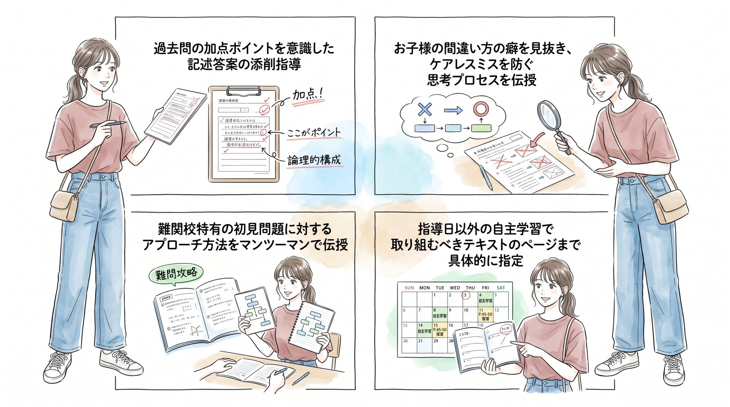 志望校別の出題傾向に特化した完全個別マンツーマン指導