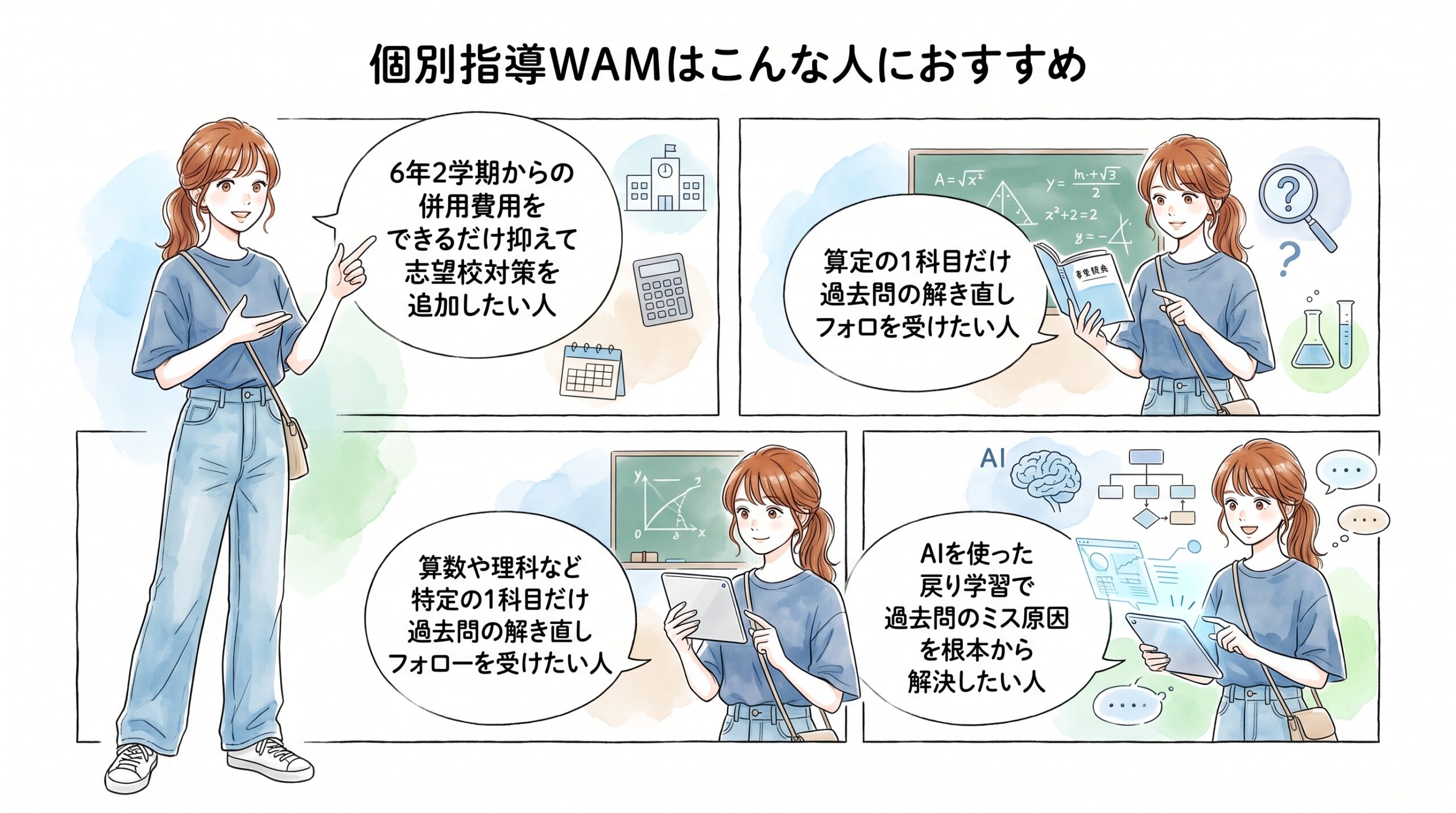 個別指導WAMはこんな人におすすめ