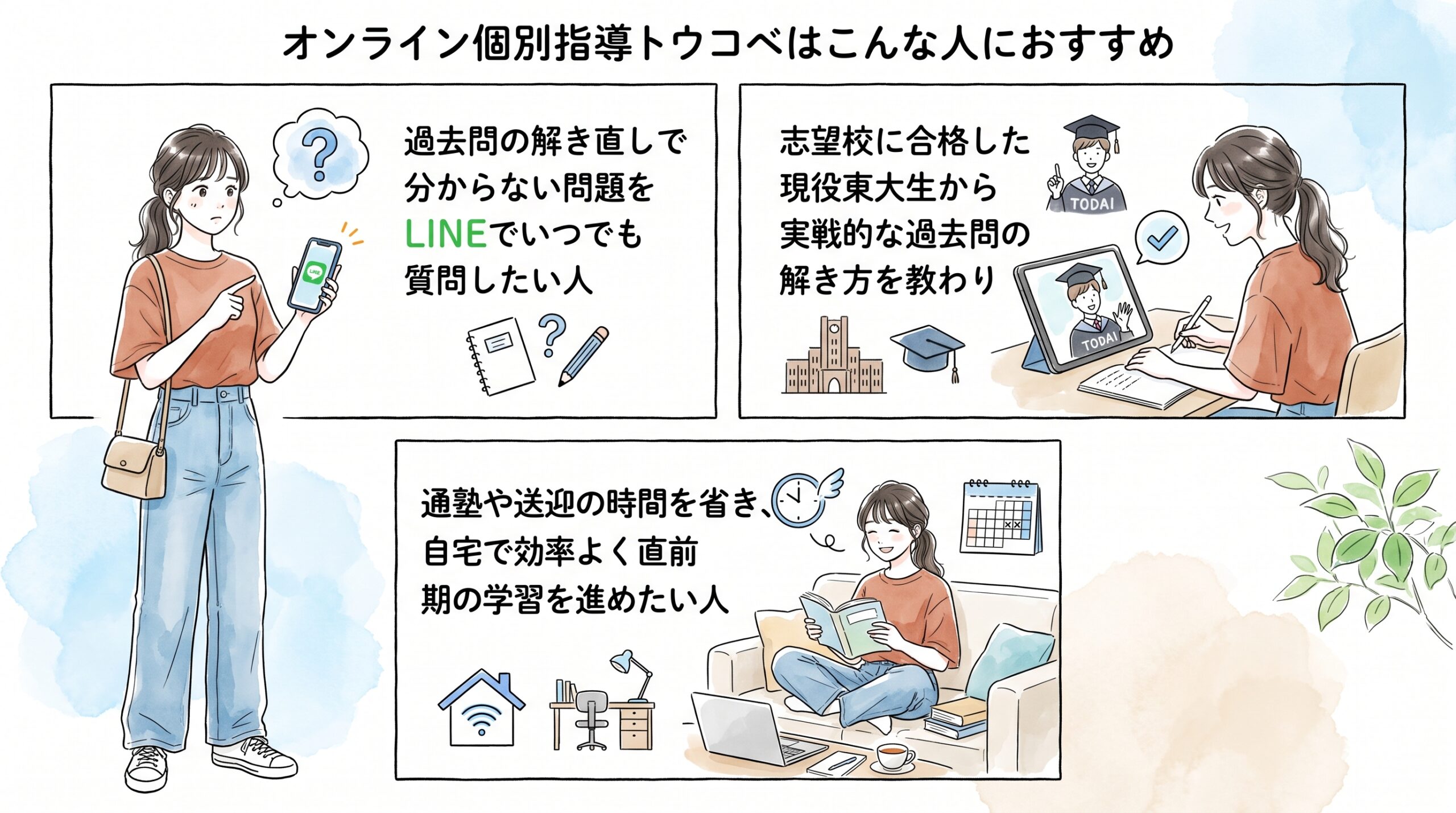 オンライン個別指導トウコベはこんな人におすすめ