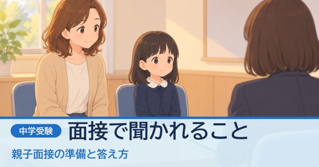 親子で面接に臨む様子