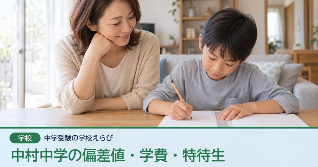 中村中学の偏差値・学費・特待生