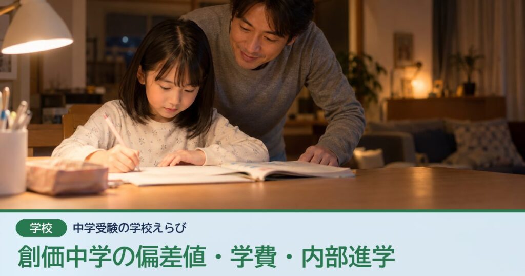 創価中学の偏差値・学費・内部進学
