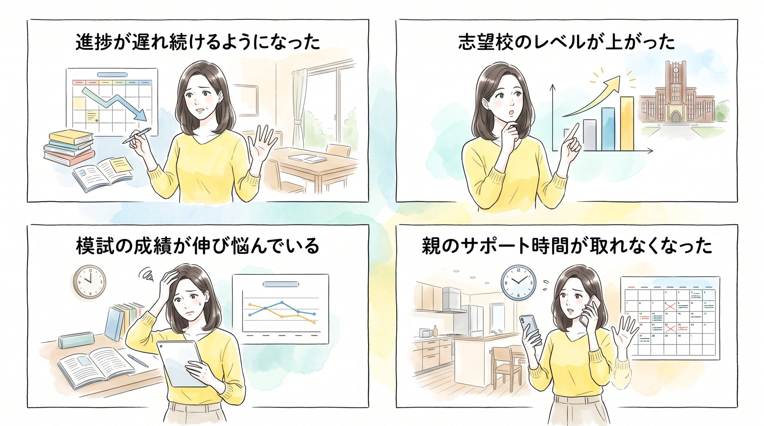 途中で塾に切り替える場合の判断タイミングのイメージ画像