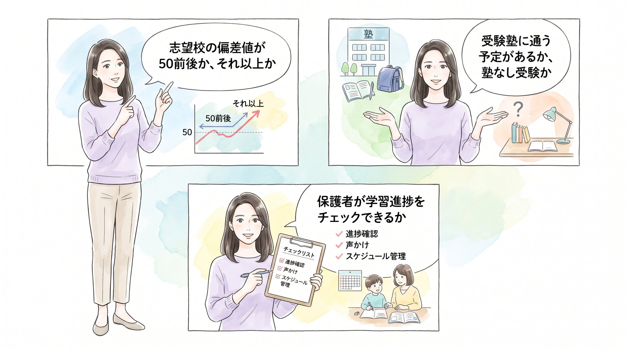 迷ったときに確認したい3つのチェックポイントのイメージ画像