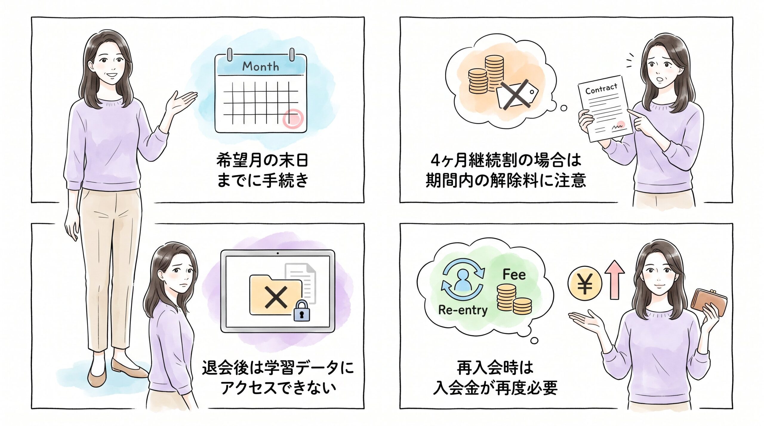解約・退会の手順と注意点のイメージ画像