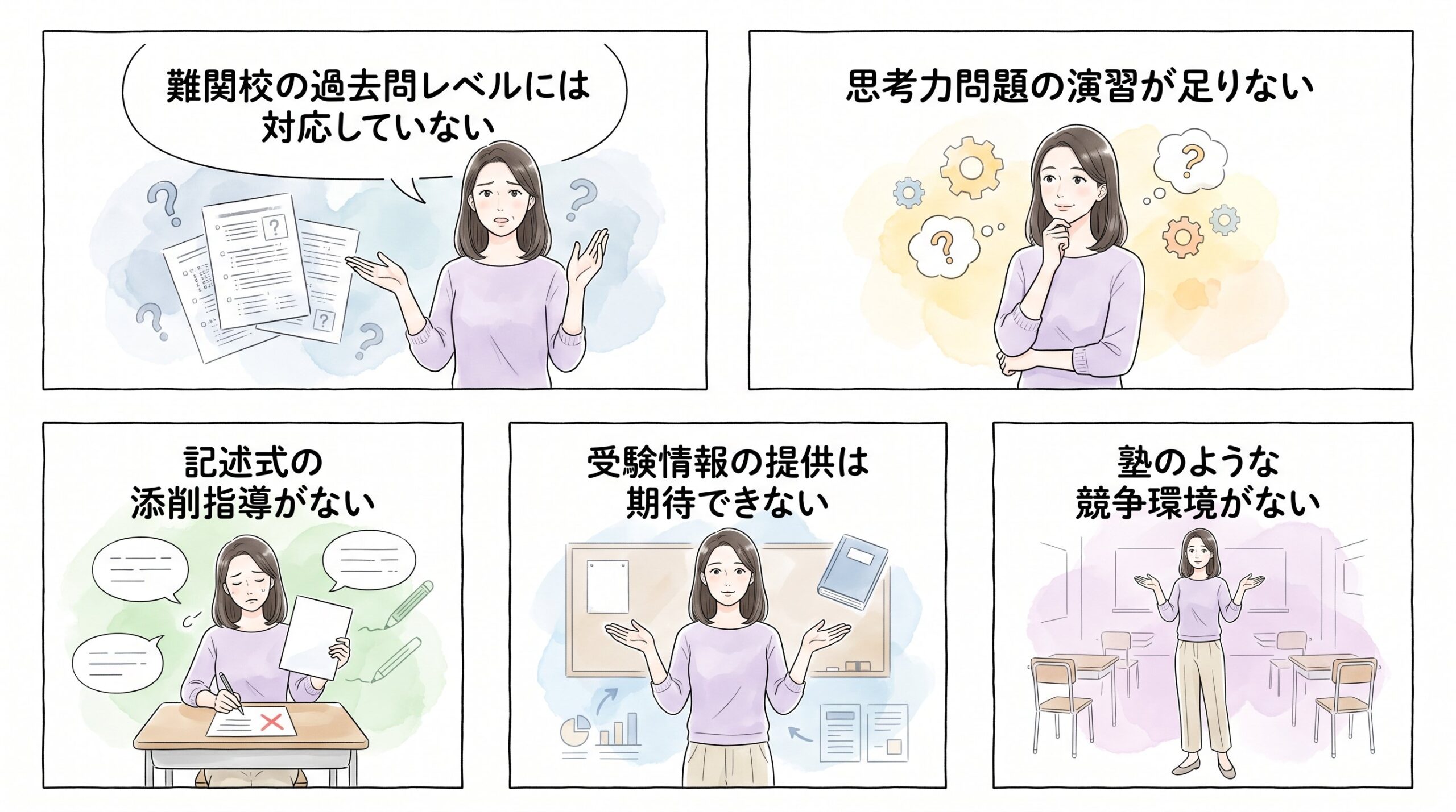 正直に書く、すららでカバーできない範囲のイメージ画像