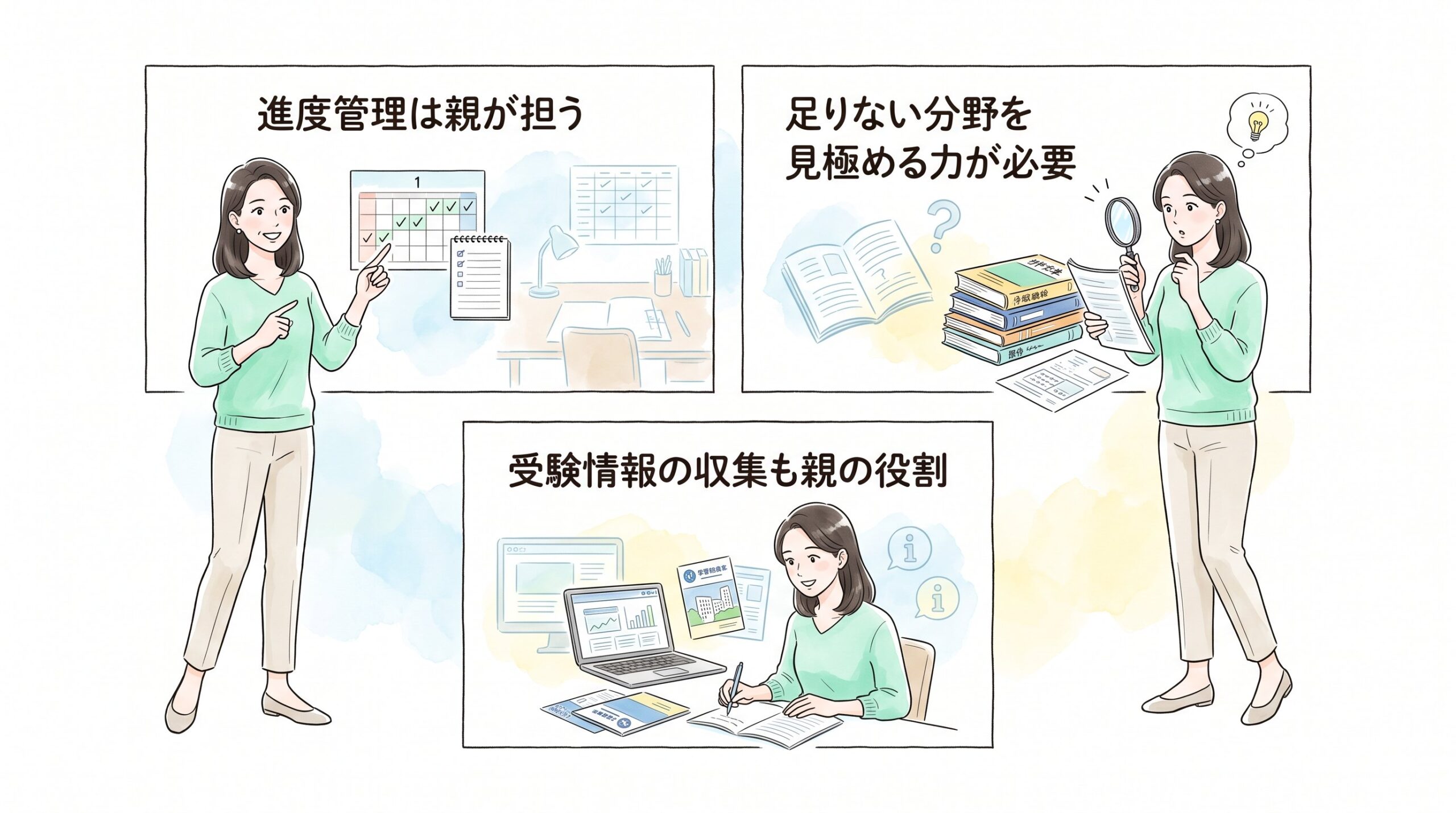 親のサポート体制で結果が変わる部分のイメージ画像