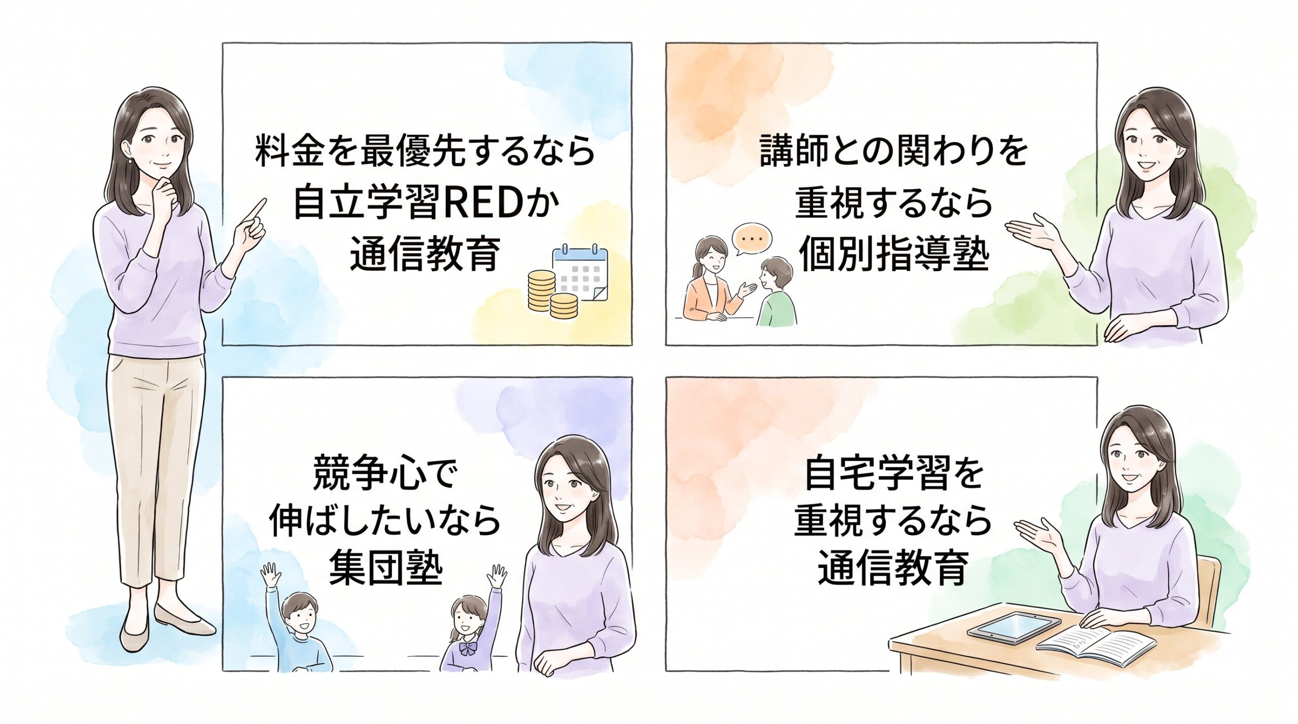 他の選択肢と併せて検討する場合の判断軸のイメージ画像