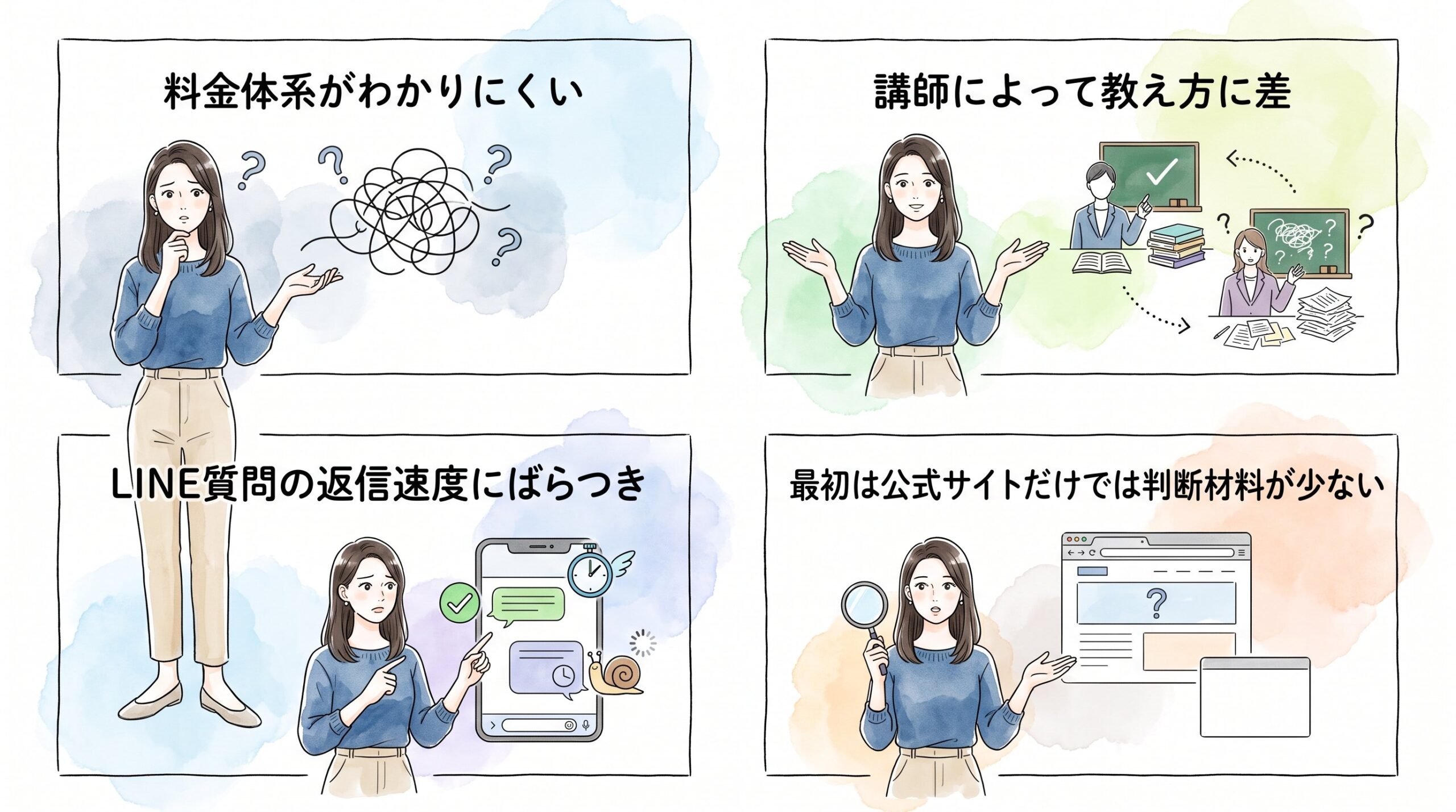 正直に書く、利用者が困ったポイントのイメージ画像