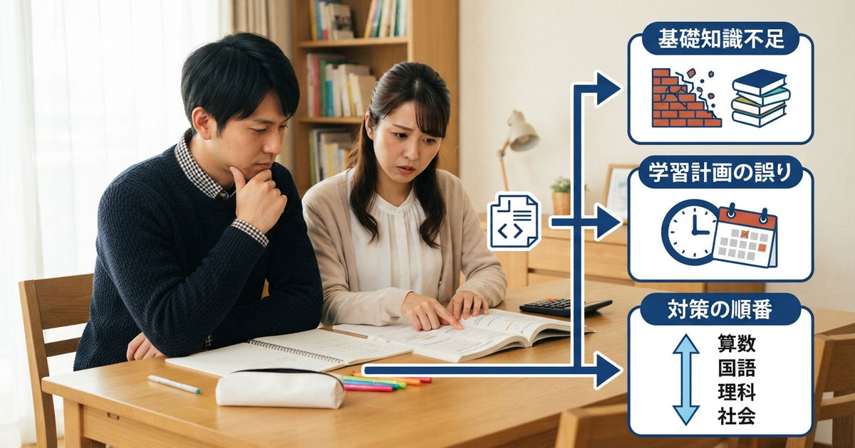 サピックス入室テストに落ちた原因は何だったのか?