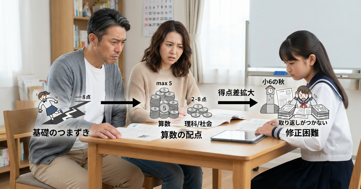 中学受験の算数についていけない状況を放置すると起きること