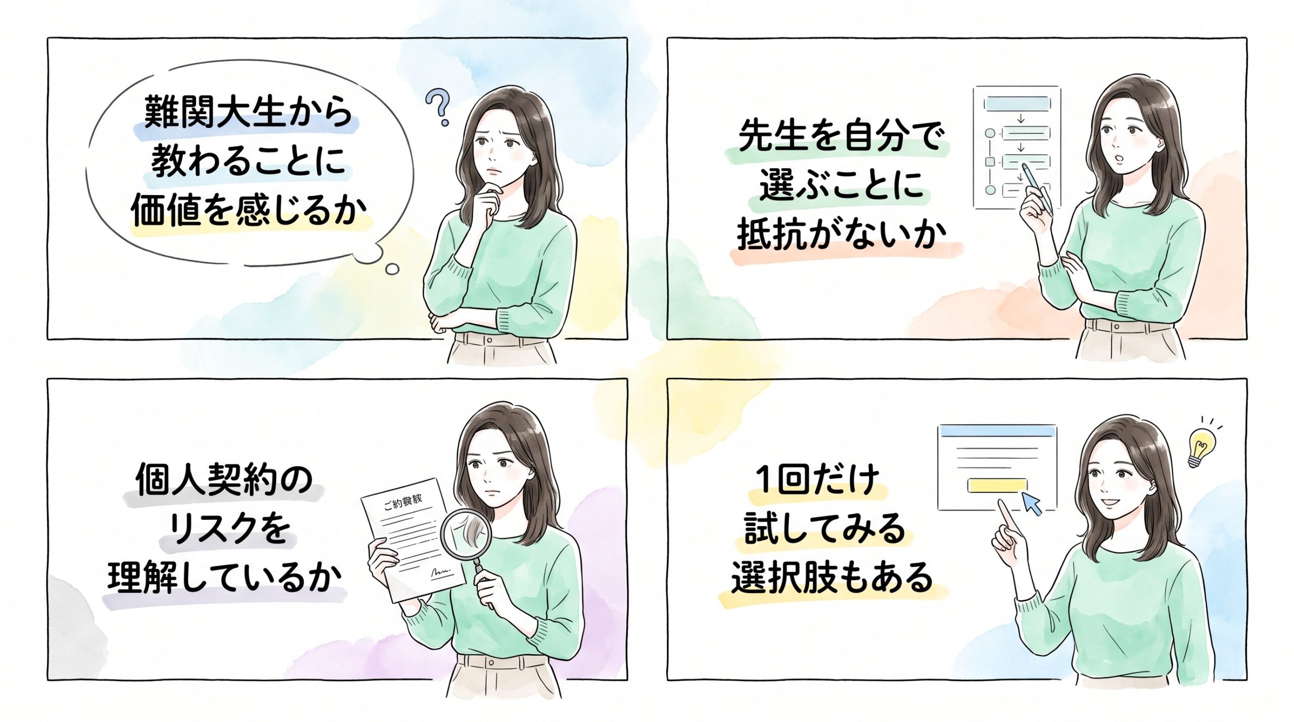 迷ったときの判断基準のイメージ画像