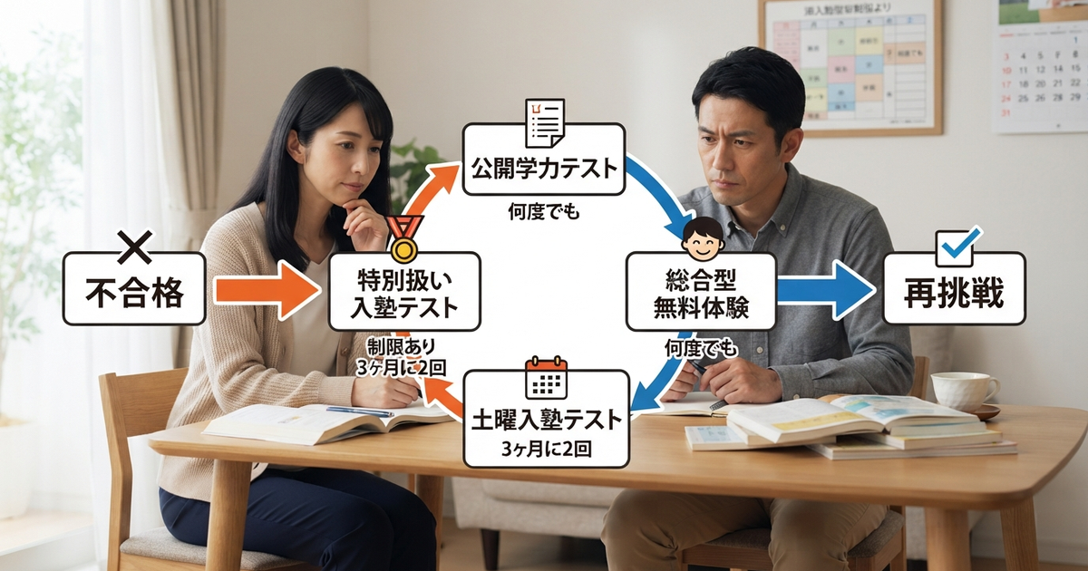 入塾テストに落ちても再挑戦できる？次はいつ受けられる？