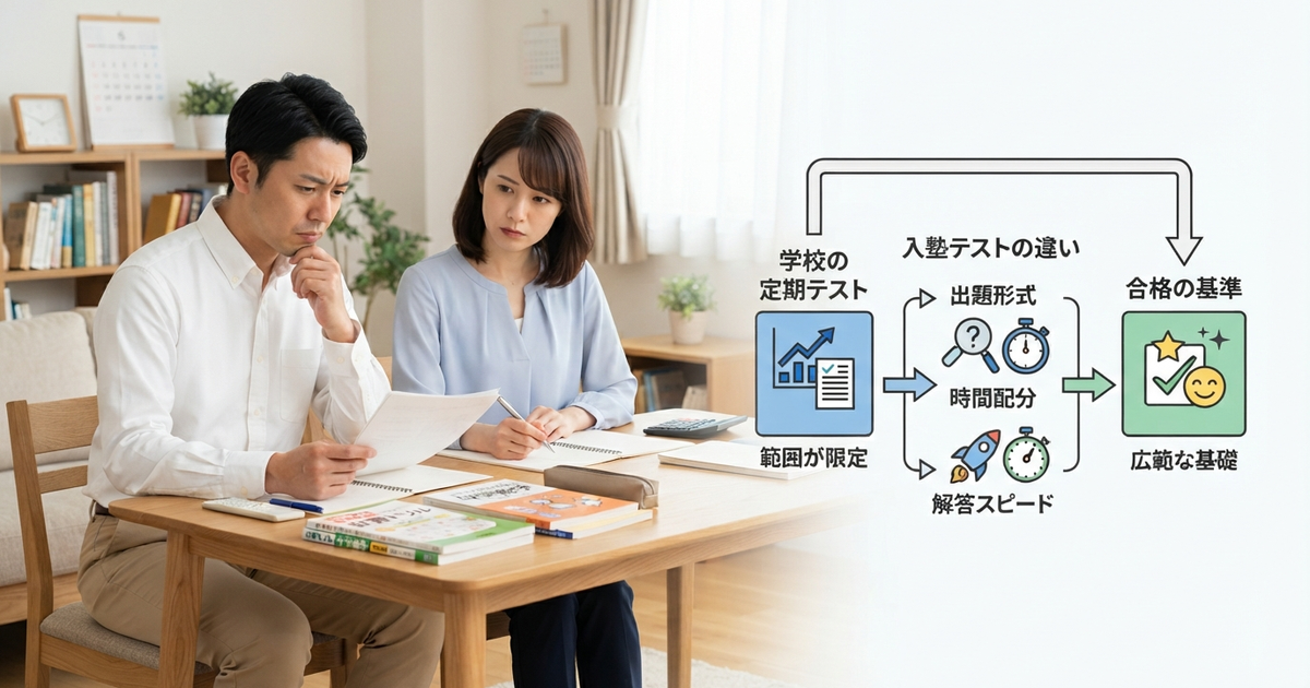 入塾テストの難易度と合格基準を正しく知っているか?