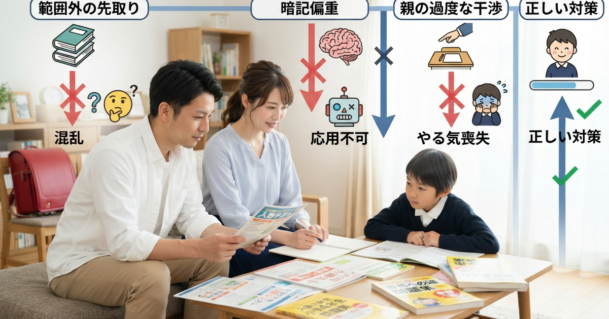 入塾テスト対策で保護者がやってしまう3つの失敗