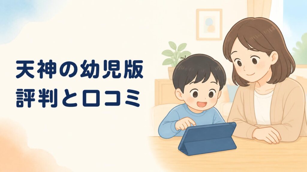 天神 幼児タブレット版の評判と口コミを正直にまとめた【2026年版】