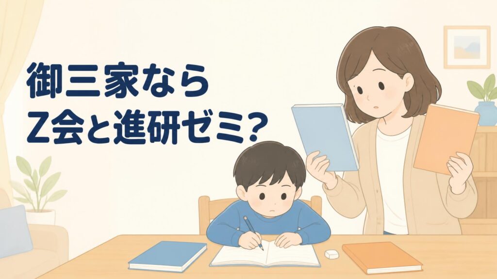 御三家目指すならZ会と進研ゼミどっち？2026年、迷ってる親の本音を全部調べた